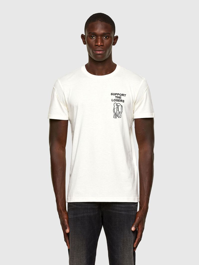 Camisetas Diesel T-Dorymo-A1 Homem - Branco RMCNE-3485